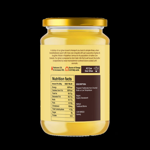 A2 Cow Desi Ghee - Made Using Traditional Bilona Method
