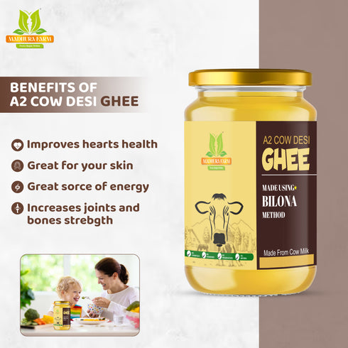 A2 Cow Desi Ghee - Made Using Traditional Bilona Method